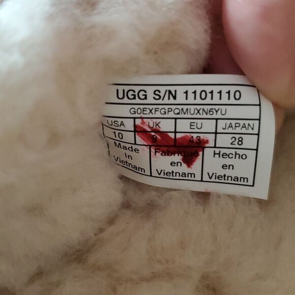 UGG Ascot Slipper Chestnut Suede Wool Comfort Loafer Men's US 10 New - Picture 10 of 13